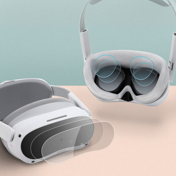 2 Conjuntos Películas Protetoras para PICO 4 VR Óculos Cabeça Filme Headwear Filme HD para PICO 4 Acessórios