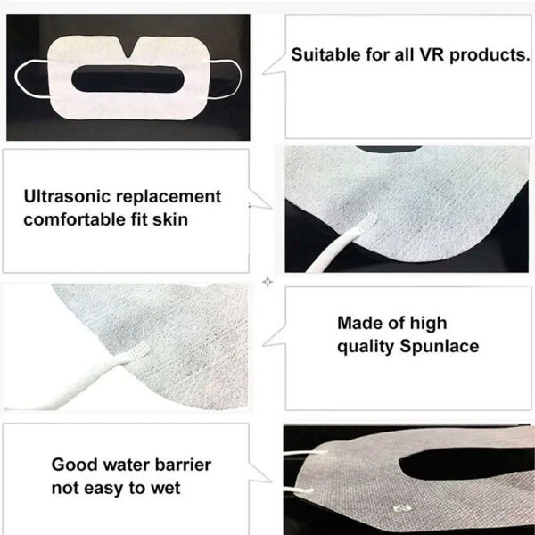 30/20/10 pacote vr máscara de olho higiênica descartável máscara de olho à prova de suor respirável, Universal - Image 6